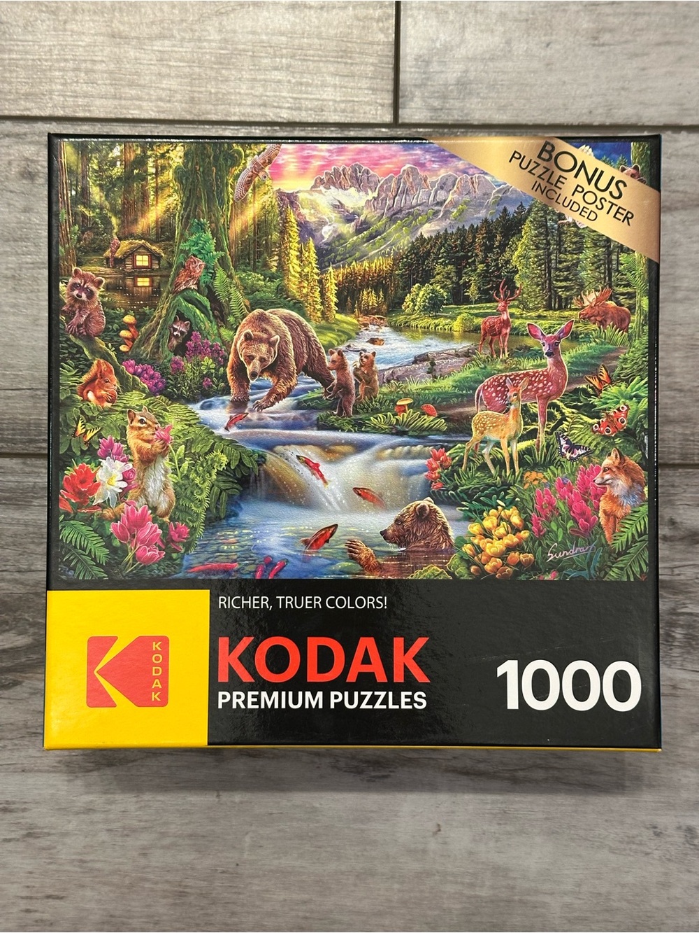 Kodak Premium Puzzle - Multicolor Wildlife Forest Scene